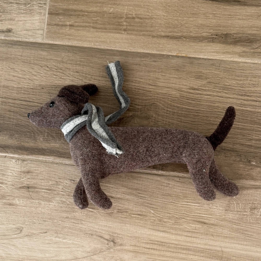 Northlight 7.75 inch dog doxie dachshund dog with scarf holiday decor